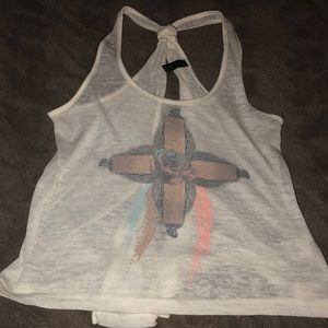 White see-thru tank top